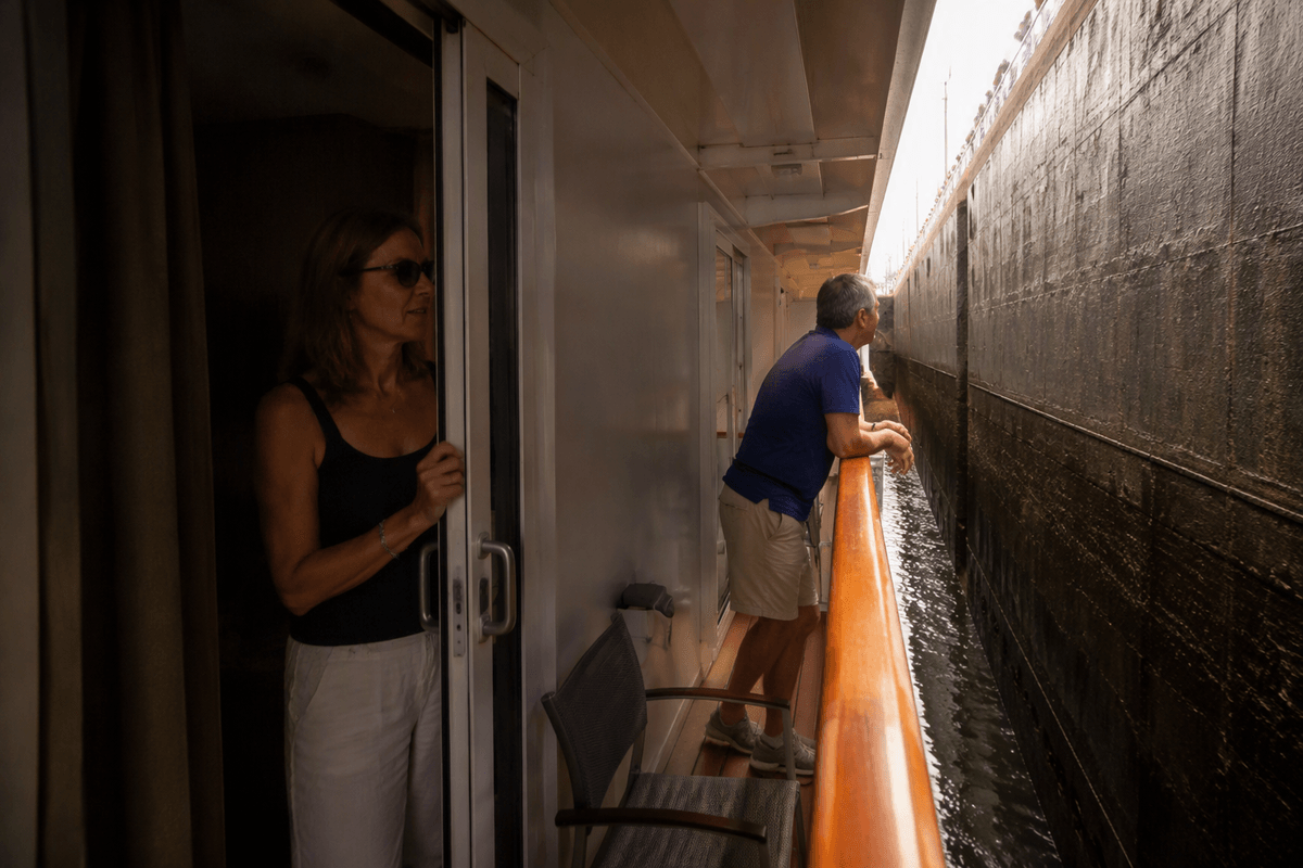 Best viewing spots onboard during the locks